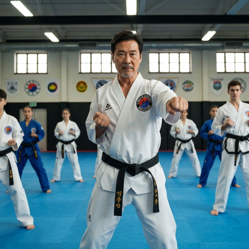 Taekwondo Master Teaching Students